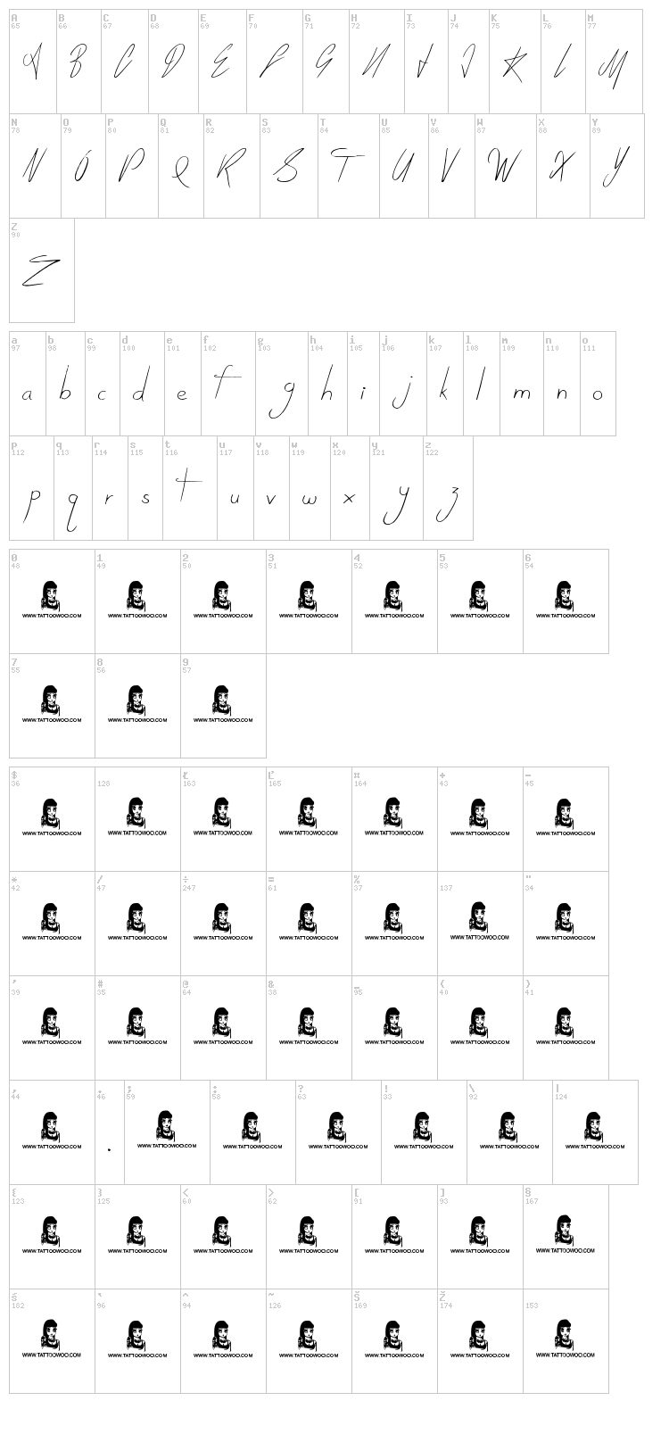 Today People font map